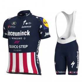 Completo Maglia + Pantaloncino con bretelle 2021 Deceuninck-Quick-Step N004